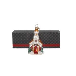 Christopher Radko Chapel Church Blown Glass Ornament EUC